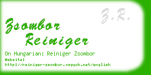 zsombor reiniger business card
